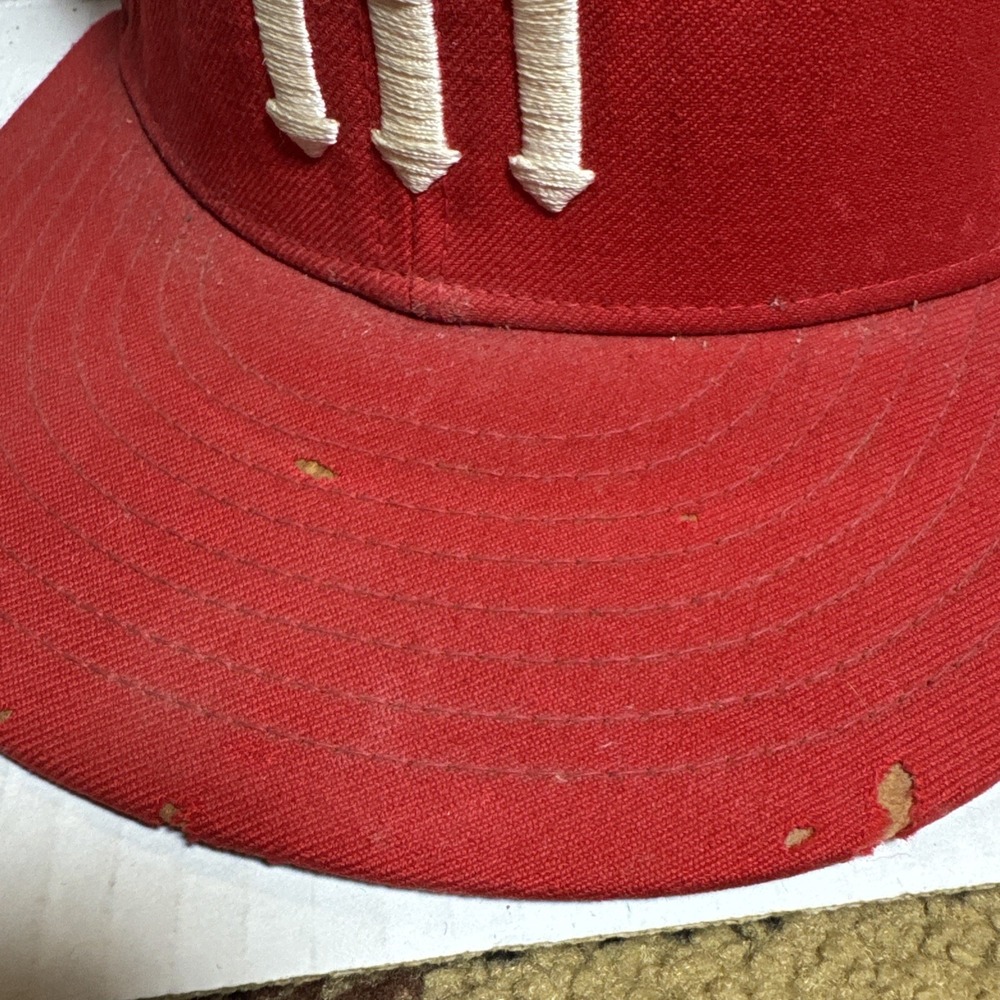 Vintage 80s El Paso Diablos Fitted Hat Baseball New Era Pro Model Wool‎ Cap USA - Picture 8 of 9